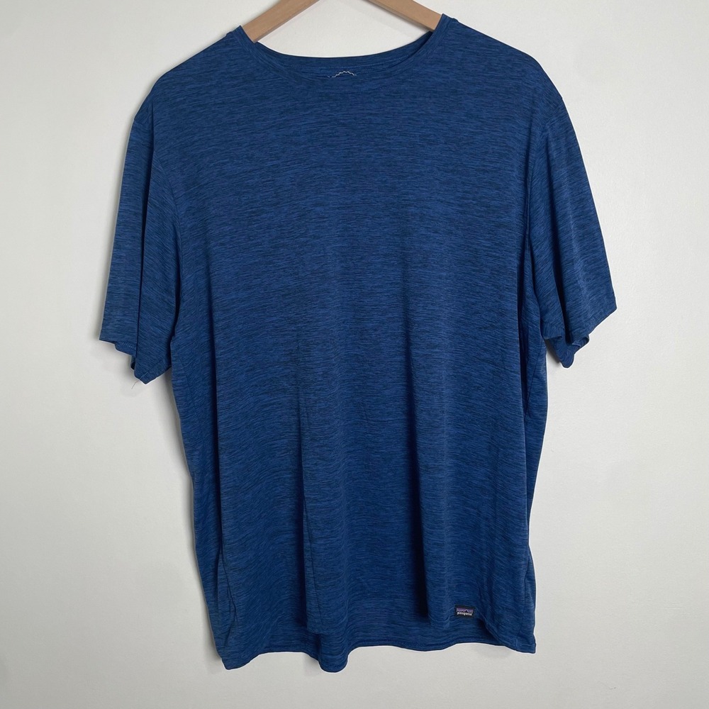 Patagonia Capilene Cool Daily Shirt Mens XL Blue Heathered Hiking Outdoor Trail